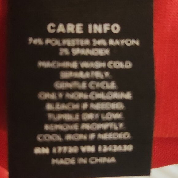 Who What Wear Vibrant Red Long Sleeve Blouse/Dress. NWT. Size Small. - Picture 12 of 12